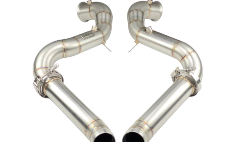 mercedes c63 w205 catted and catless downpipes